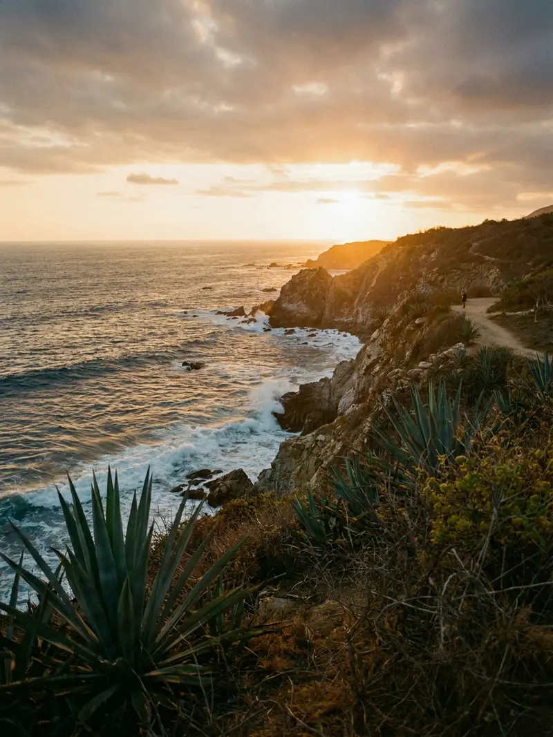 Atardecer en la costa de Oaxaca